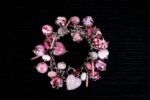 Milkshake Candy bracelet with pink glass beads, candy-striped accents, and marbled gradients from L’Africaine Boutique.